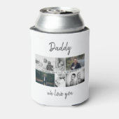 お父さんと子供と家族のパパ写真コラージュ 缶クーラー (缶裏面)
