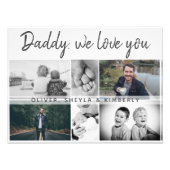 お父さんと子供と家族のパパ6コラージュ フォトプリント            (正面)