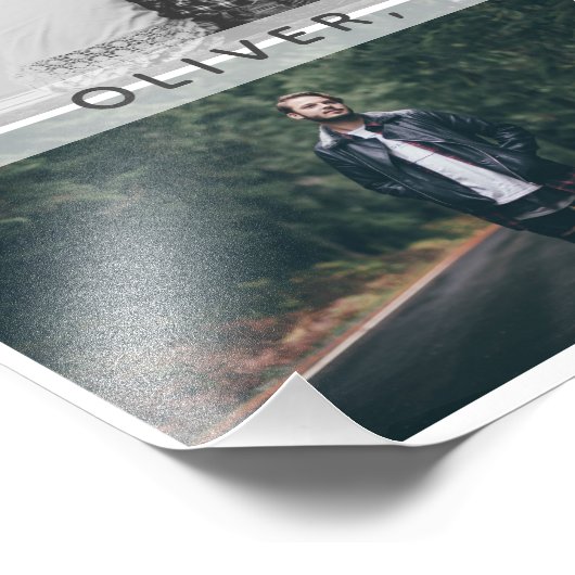 お父さんと子供と家族のパパ6コラージュ フォトプリント            (角)