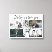 お父さんと子供と家族のパパ6写真 キャンバスプリント (正面)