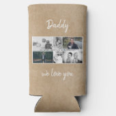 お父さんと子供と家族パパ6 Photo Collage スリム缶クーラー (裏面)