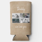 お父さんと子供と家族パパ6 Photo Collage スリム缶クーラー (正面)