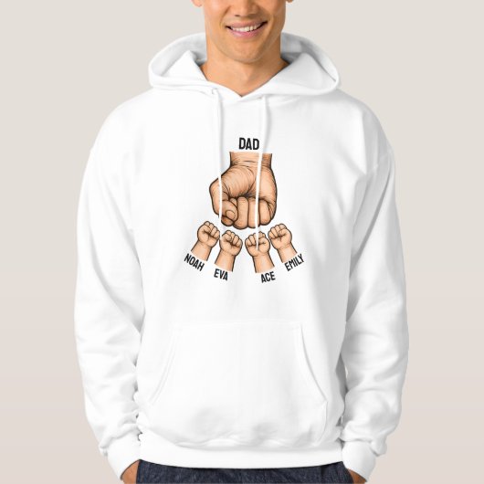お父さんと子供の拳バンプTシャツ パーカ (正面)