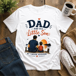お父さんと小さな息子の永遠の冒険Tシャツ Tシャツ