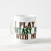 お父さんとfootbal演劇のファンタジー コーヒーマグカップ (正面左)