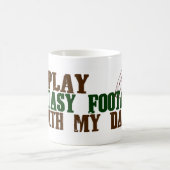 お父さんとfootbal演劇のファンタジー コーヒーマグカップ (中央)