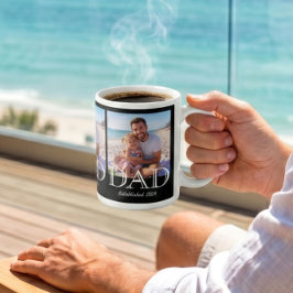 お父さんになった記念日フォト 最小限のデザインの父の日ギフト コーヒーマグカップ