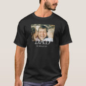 お父さんになった記念日フォト 最小限のデザインの父の日ギフト Tシャツ (正面)