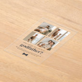 お父さんになってくれますか 4枚の写真のプレゼントカード アクリル招待状 (レイダウン)