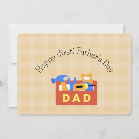 お父さんになって初めての父の日 カード (正面)