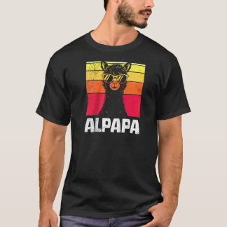 お父さんになる予定 アルパカダディ レトロで面白いすぐに父親に Tシャツ