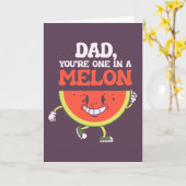 お父さんにぴったり メロン 父の日のお父さんジョーク ユーモア カード (黄色い花)
