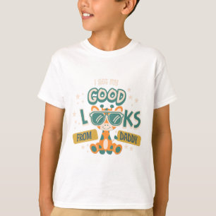 お父さんに似てかっこいいよ 面白い子供の引用 Tシャツ