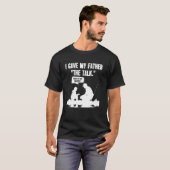 お父さんに「あの話」をした面白い釣り Tシャツ (正面フル)