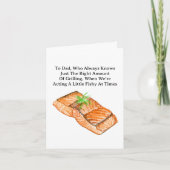 お父さんのお祝い焼き鮭 カード (正面)