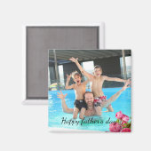 お父さんのために自分の素敵な写真を作成する マグネット (正面/裏面)