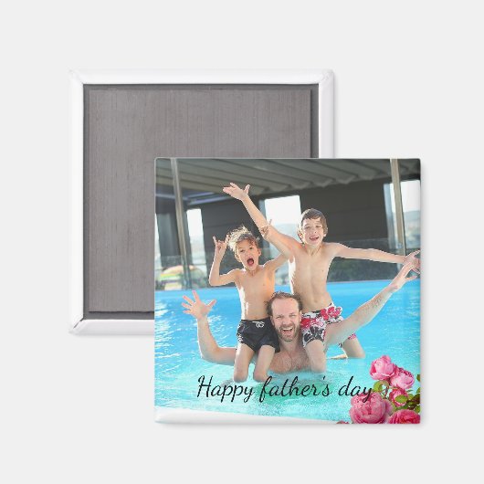 お父さんのために自分の素敵な写真を作成する マグネット (正面/裏面)
