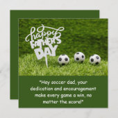 お父さんのためのサッカーのボール 父の日のプレゼント シーズンカード (正面/裏面)