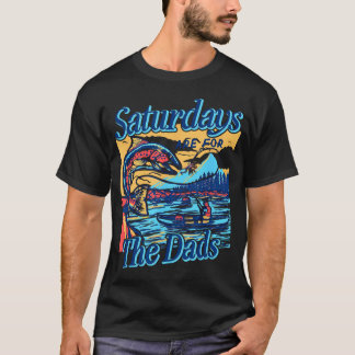 お父さんのための土曜日 釣り好きお父さんに捧ぐ面白Tシャツ 父の日 Tシャツ