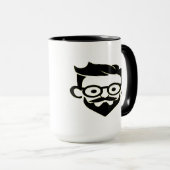 お父さんのための漫画のサッカーマグ マグカップ (正面右)