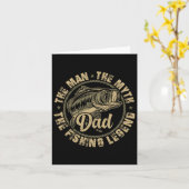お父さんのための釣り 父の日釣りギフト フィッシャーへ カード (黄色い花)