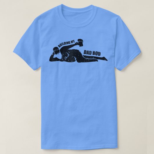 お父さんのような体型を作る ビール好きな人のための面白い父の日ギフト Tシャツ (デザイン正面)