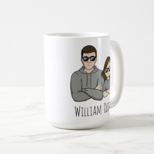 お父さんのように娘ああ家族のためのギフト コーヒーマグカップ (正面右)