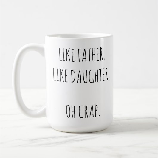 お父さんのように娘ああ家族のためのギフト コーヒーマグカップ (左)
