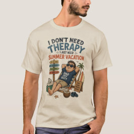 お父さんのオフデューティ サマー バケーション Tシャツ