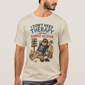 お父さんのオフデューティ サマー バケーション Tシャツ