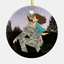 お父さんのクリスマスのオーナメントのためのキス セラミックオーナメント