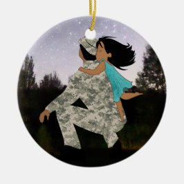 お父さんのクリスマスのオーナメントのためのキス セラミックオーナメント