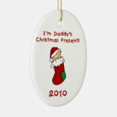 お父さんのクリスマスプレゼントのベビーのオーナメント セラミックオーナメント (右)