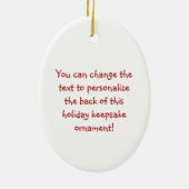お父さんのクリスマスプレゼントのベビーのオーナメント セラミックオーナメント (裏面)