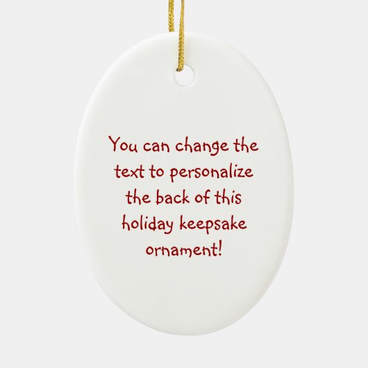 お父さんのクリスマスプレゼントのベビーのオーナメント セラミックオーナメント (裏面)