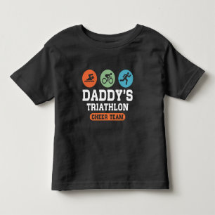 お父さんのトライアスロンの応援のチーム トドラーTシャツ