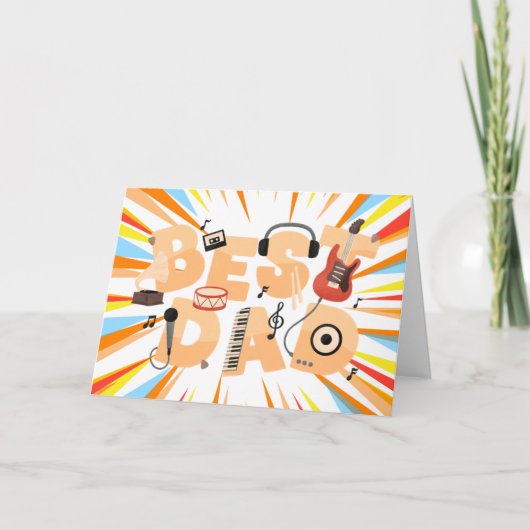 お父さんのプレイリスト – 音楽と父性へのトリビュート カード (正面)