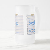 お父さんのマグのための愛ノート フロストグラスビールジョッキ (正面右)