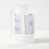 お父さんのマグのための愛ノート フロストグラスビールジョッキ (正面左)