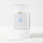 お父さんのマグのための愛ノート フロストグラスビールジョッキ (中央)