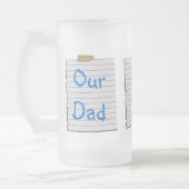 お父さんのマグのための愛ノート フロストグラスビールジョッキ (左)