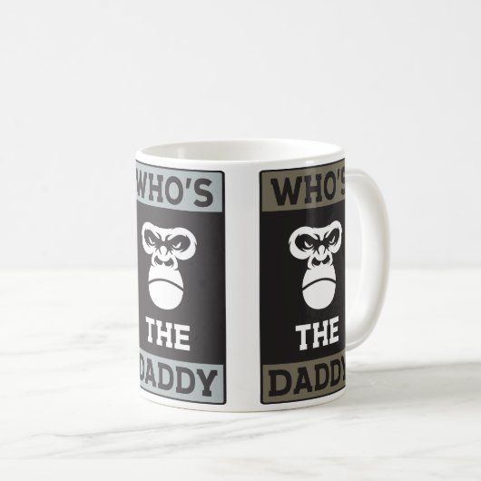 お父さんのマグはだれであるか コーヒーマグカップ (正面右)