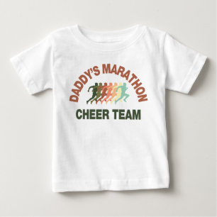 お父さんのマラソンの応援のチーム ベビーTシャツ