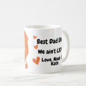 お父さんのライオンおよびカブスの父の日ライオン無し コーヒーマグカップ (正面右)