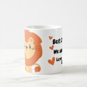 お父さんのライオンおよびカブスの父の日ライオン無し コーヒーマグカップ (中央)