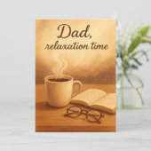 お父さんのリラックス時間コーヒーブック 父の日カー カード (スタンド正面)