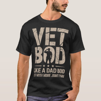 お父さんの体型の退役軍人BOD おもしろい退役軍人の父 Tシャツ