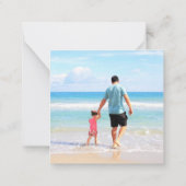 お父さんの写真 父の日カード - オリジナルテキスト付き ノートカード (裏面)