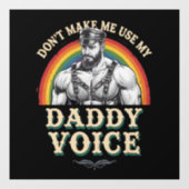 お父さんの声を出さないで LGBTQゲイ ウィンドウサイン (シート)