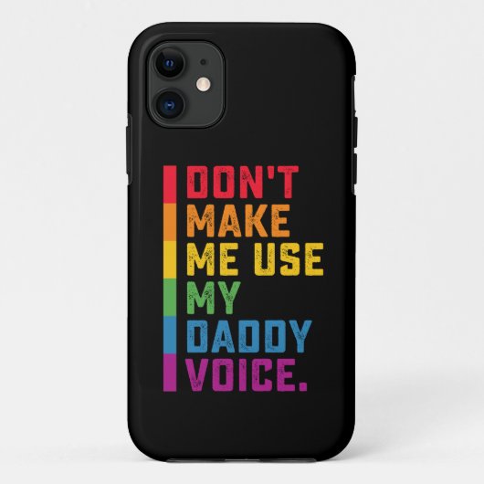 お父さんの声を出さないで LGBTQ ゲイ ハート Case-Mate iPhoneケース (裏面)